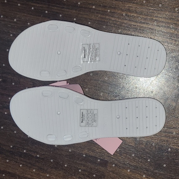 💕HP💕Juicy Couture Pink Rhinestone Bow Sandals - Size 10 - Picture 9 of 12